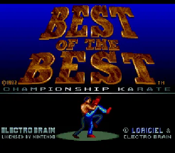 Best of the Best - Championship Karate (Europe) screen shot title